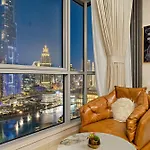 Ace Luxe, 2Br, Downtown, Burj Khalifa & Dubai Fountain View, 5 Mins Walk To Dubai Mall